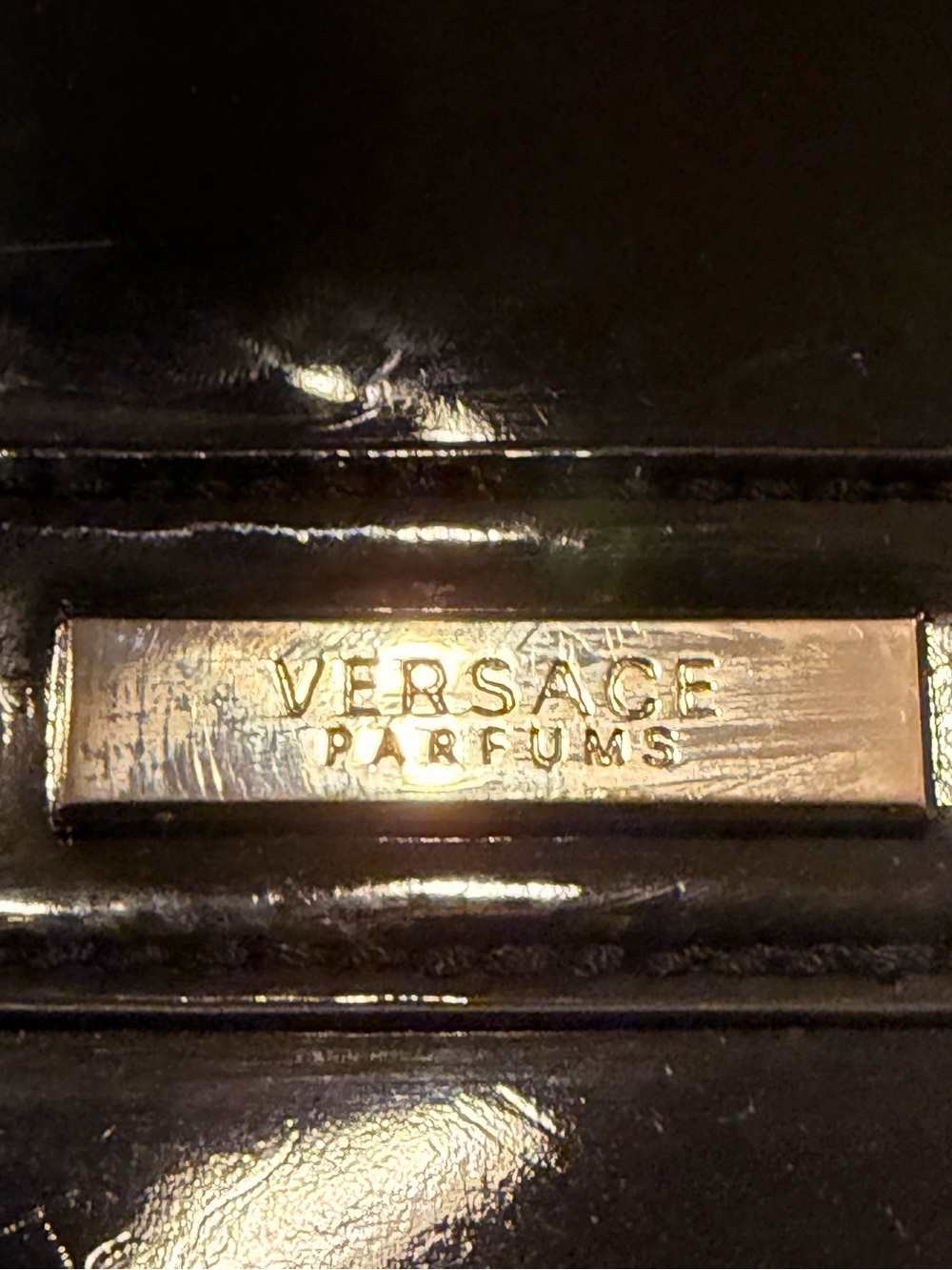 VERSACE PERFUME~Huge Black Tote with Gloss Trim 🖤🩶🖤🩶 - Picture 6 of 13